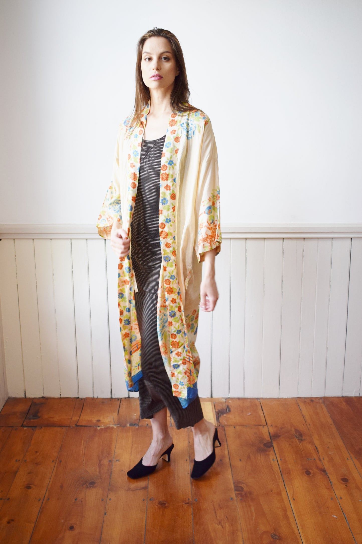 1920s Silk Pongee Robe | OS