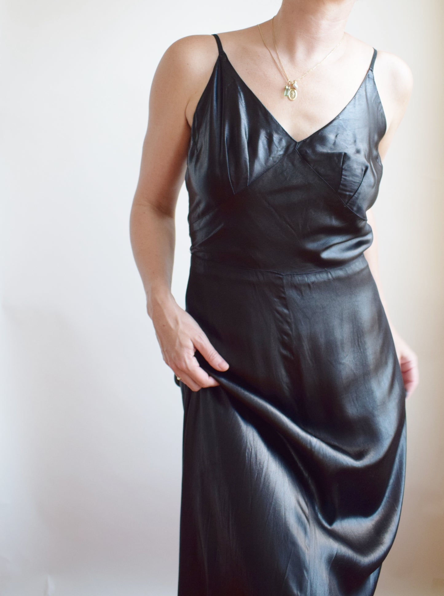 1930s Oil Slick Slip Dress by Milgrim | L