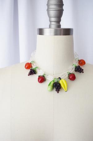 Vintage Glass Fruit Salad Necklace