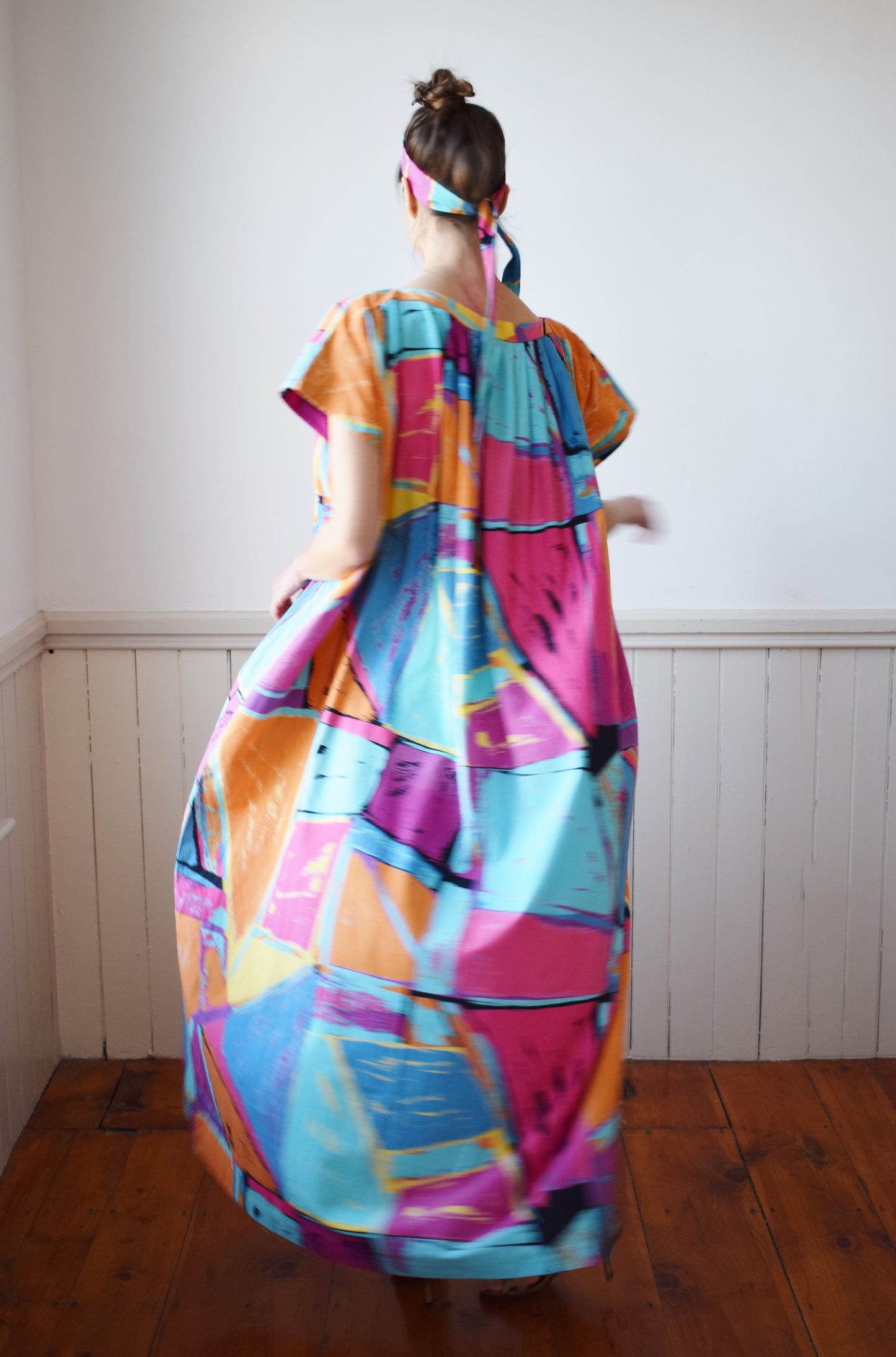 Vintage Marimekko Color Splash Dress | M