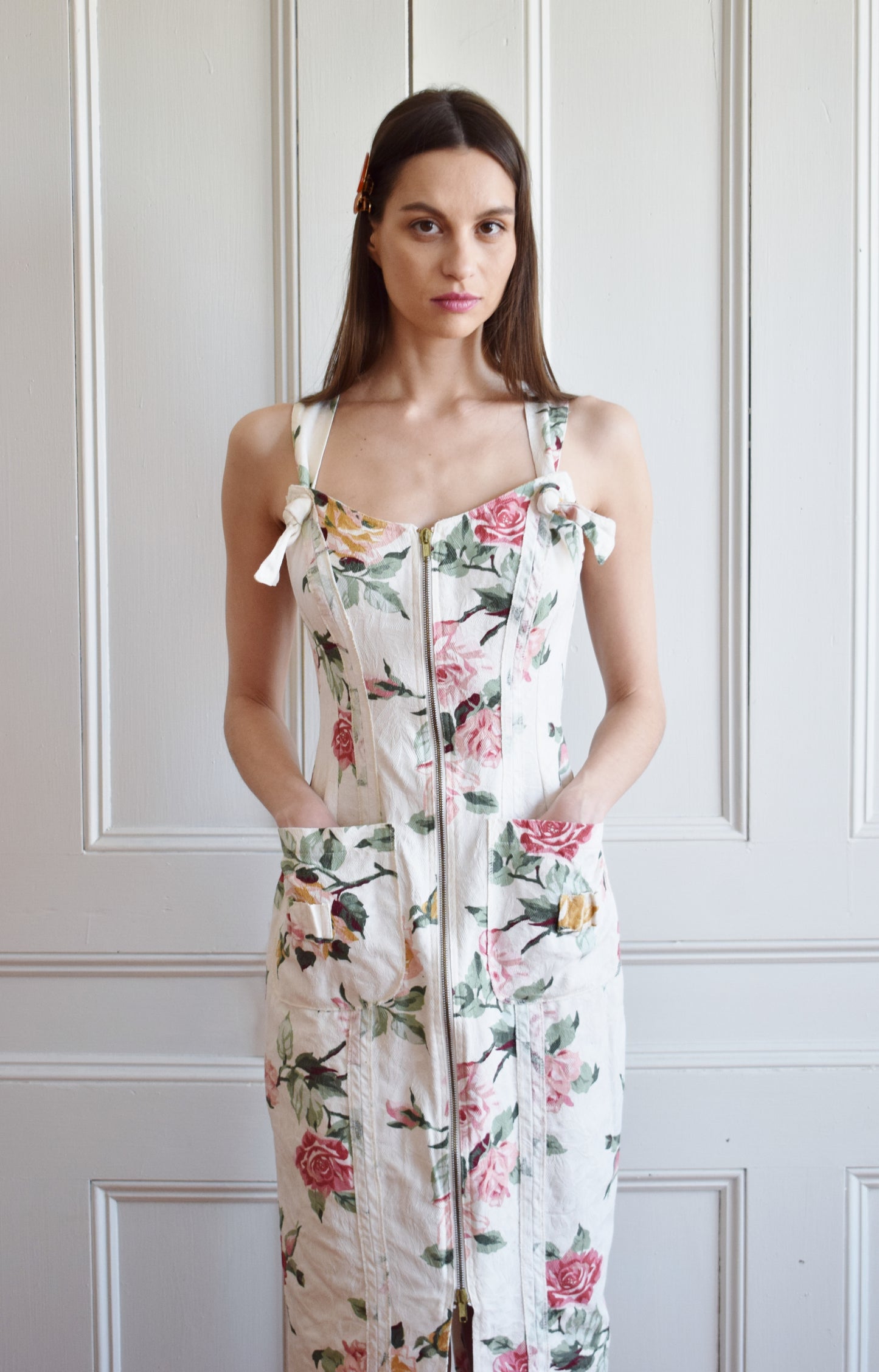 90s Floral Sheath Dress by Karen Alexander | XS