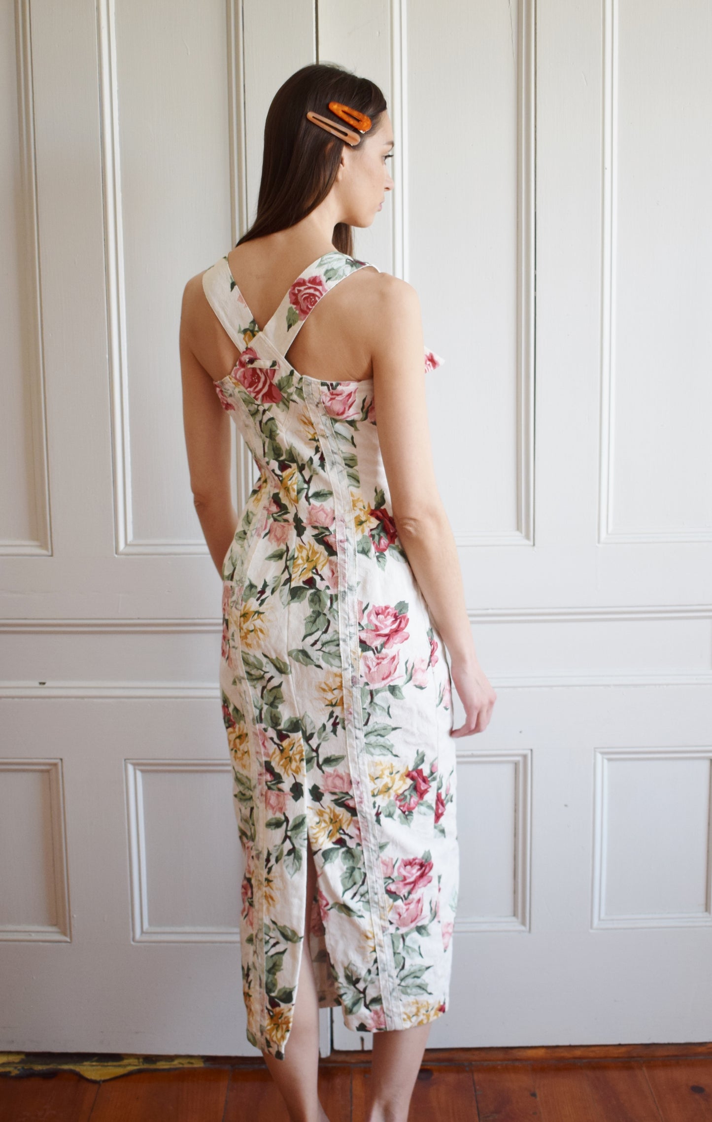 90s Floral Sheath Dress by Karen Alexander | XS