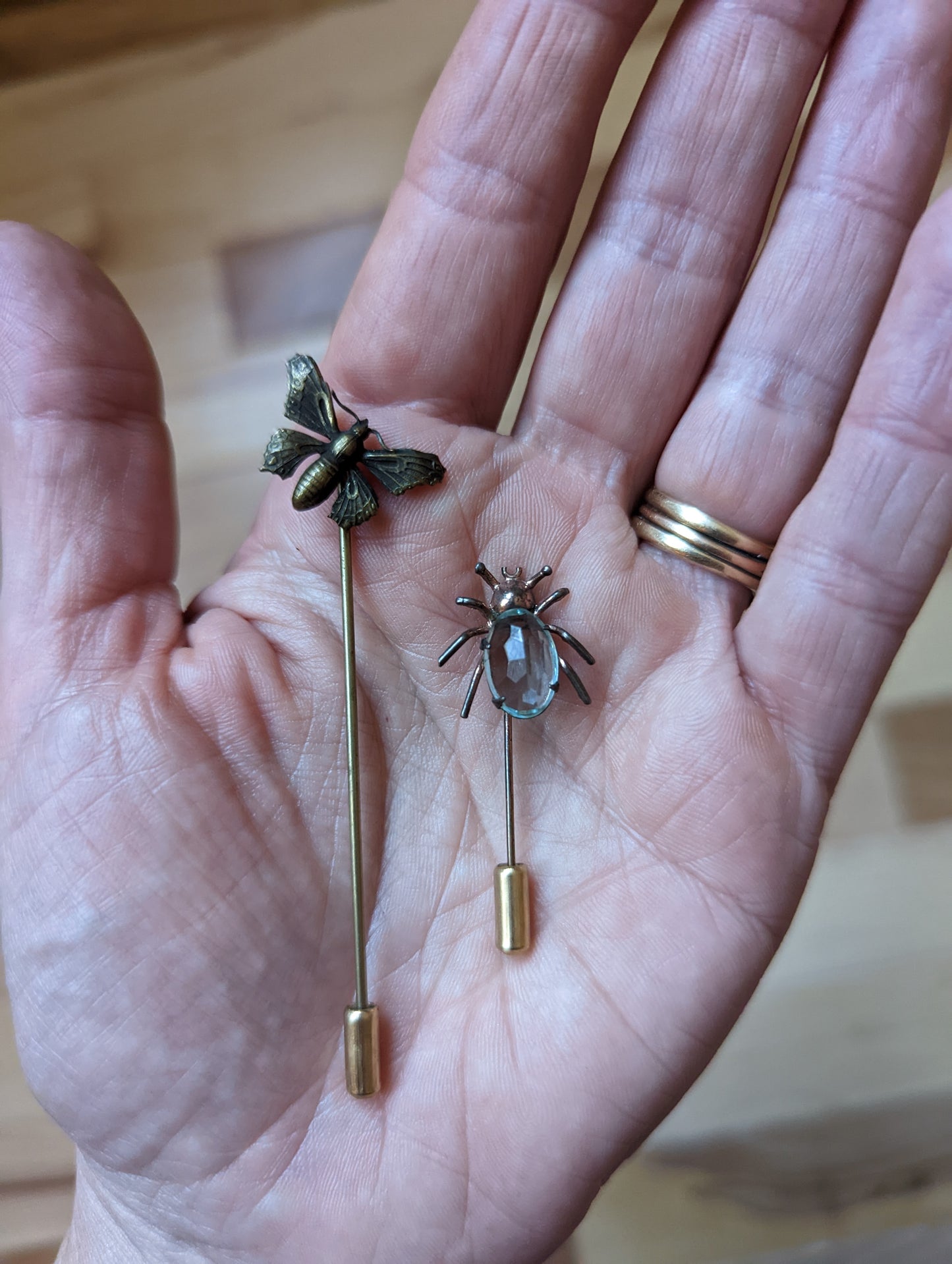 Pair of Antique Bug Stickpins