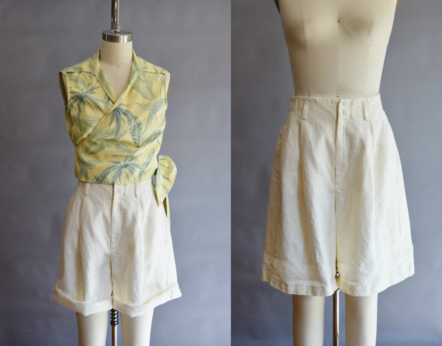 1990s Linen Leisure Shorts